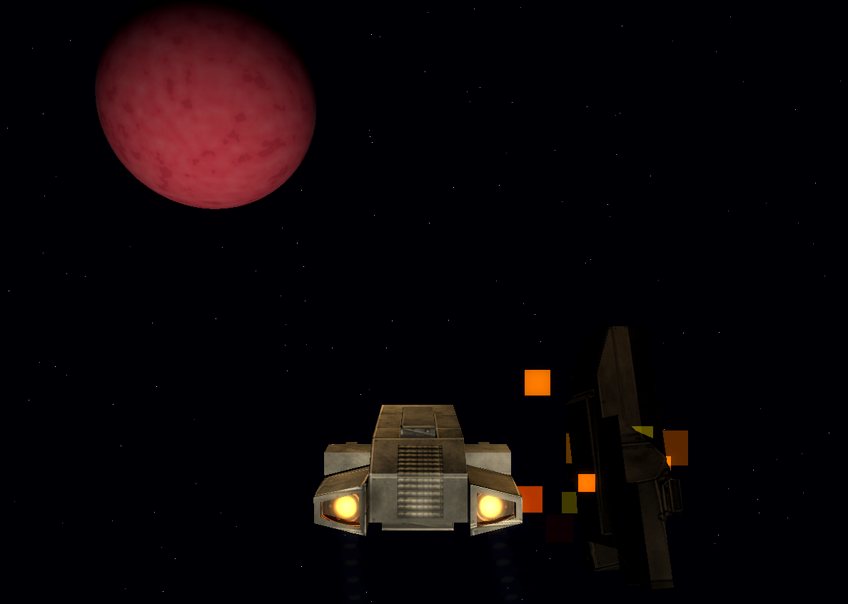 Textured planet after winning a space battle